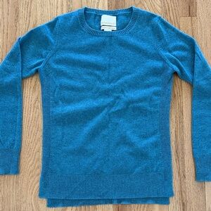 Cynthia Rowley Blue Cashmere Crew Neck Sweater